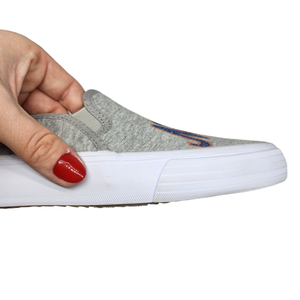 New York Mets Shoes Womens 9.5 Gray Blue Orange Keds Slip Ons MLB Baseball Comfy - Picture 7 of 12